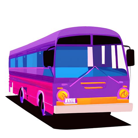 Purple Bus Graphic · Creative Fabrica