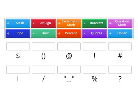 Keyboard Symbols - Match up