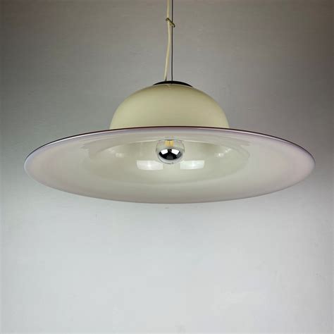 Mid Century Beige Murano Glass Pendant Lamp From De Majo Venice Italy 1970s For Sale At Pamono