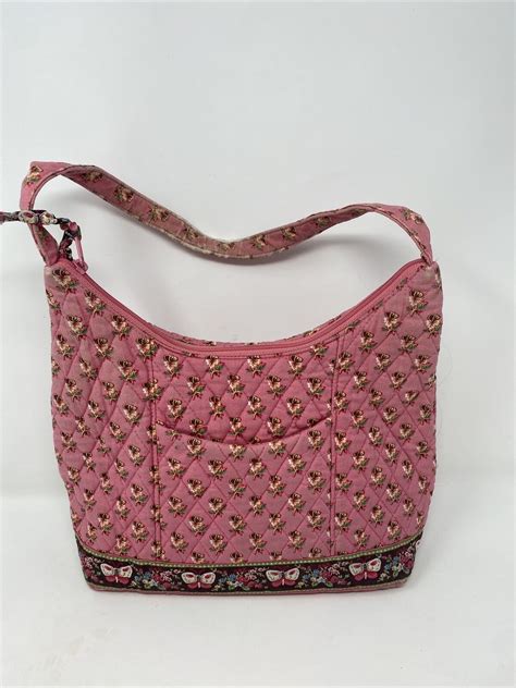 Vera Bradley Pink Pansy Hobo Purse Shoulder Bag Retir… Gem