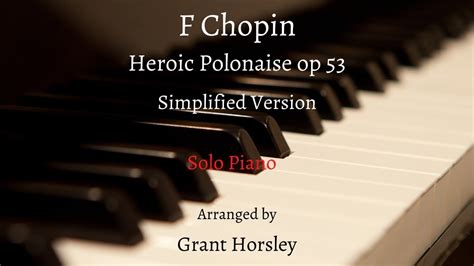 Chopin S Famous Heroic Polonaise Op Simplified Sheet Music Solo