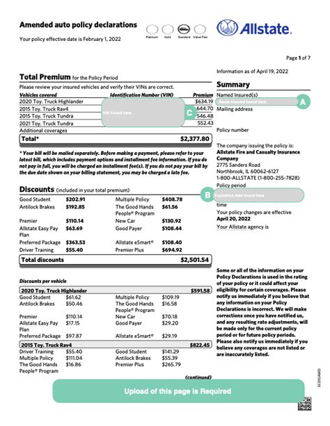 How To Find And Read Your Insurance Declaration Page Everlance Help