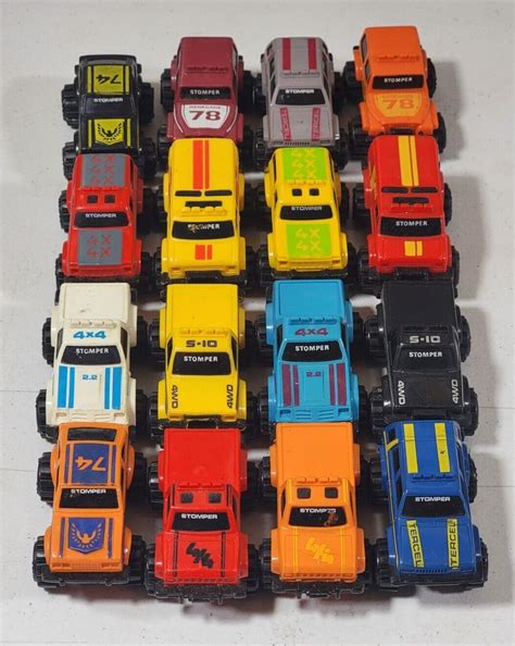 Vintage McDonalds 1986 Schaper Stomper 4x4 Lot Of 16 Toy Car Truck