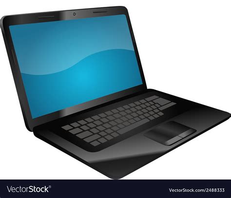 Black laptop Royalty Free Vector Image - VectorStock