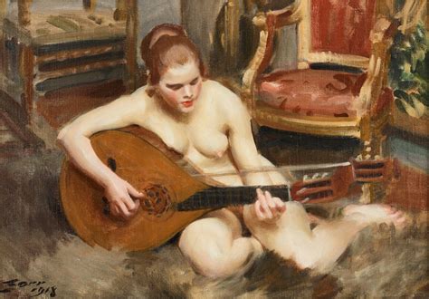 Anders Zorn Lutspelerska Uppsala Auktionskammare