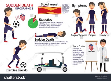 soccer player  sudden death attack stock vector royalty