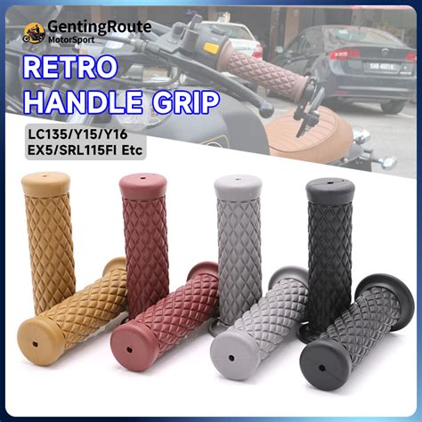 Mm Motorcycle Retro Rubber Handle Bar Grip Anti Slip Handle Grip