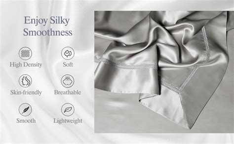 Your Moon 100 Mulberry Silk Sheets Set Queen Size 4 Pcs 25 Momme Mulberry Silk Bed