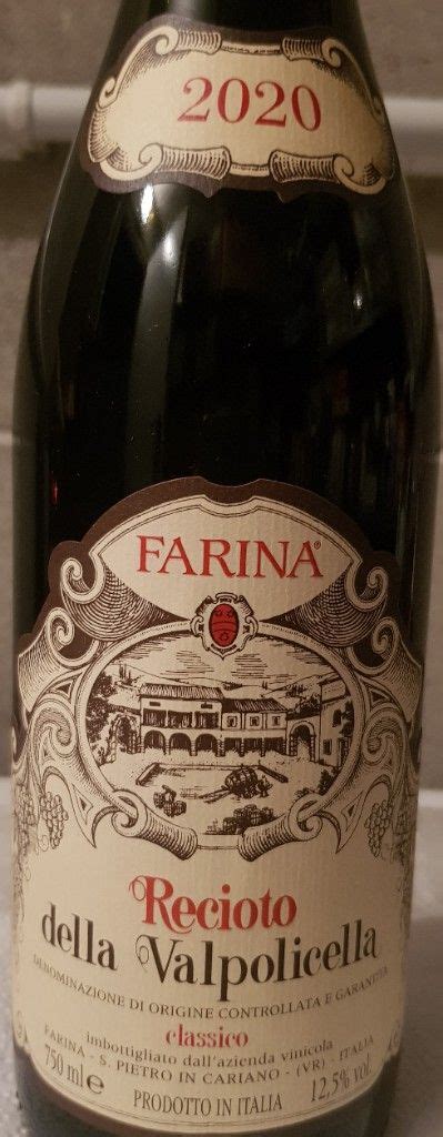 2021 Farina Recioto Della Valpolicella Classico Italy Veneto