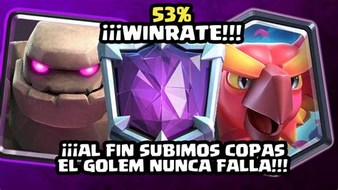 ESTOY H4RT0 Del GRAN MINERO Vamos A Jugar GOLEM Clash Royale