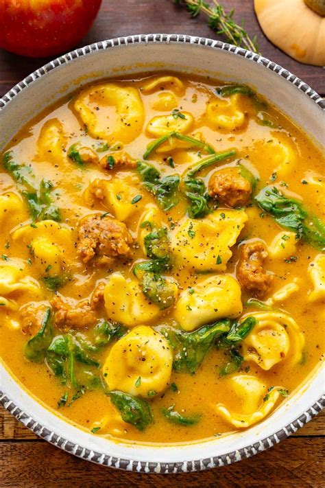 Butternut Sausage Tortellini Soup Recipe Sausage Tortellini Soup