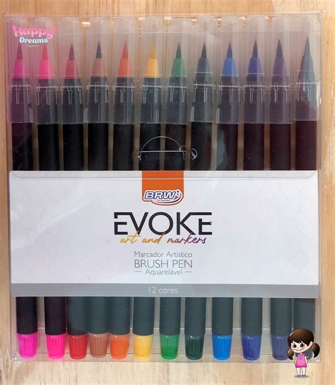 Marcador Evoke Brush Pen 12 Cores Brw