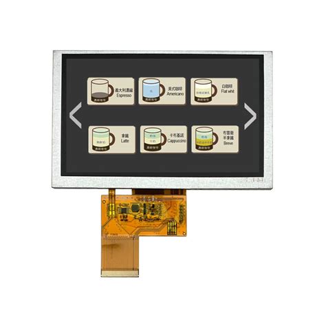 TFT LCD 5inch 800 480 Resolution Display Customized 5 Inch LCD Panel