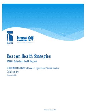 Fillable Online Beacon Health Strategies National Beacon Health