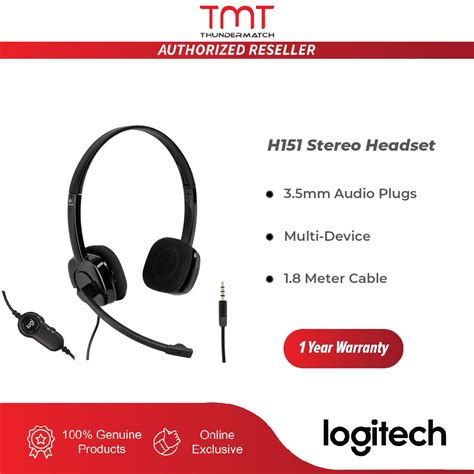 Logitech H Stereo Headset Multi Device Headset With In Line