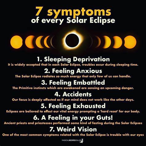 The Seven Symptoms Of Every Solar Eclipse Magical Recipes Online Solar Eclipse Eclipse