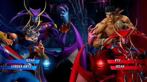 PURPLE JEDAH BLUE STRIDER HIRYU VS YELLOW RYU RED JEDAH Marvel Vs