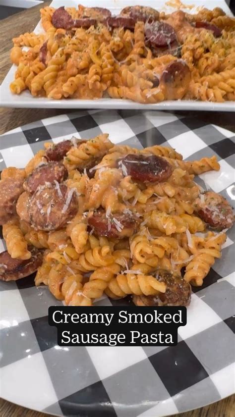 Creamy Smoked Sausage Pasta | Recipe | Recipes, Smoked sausage recipes, Beef sausage recipes