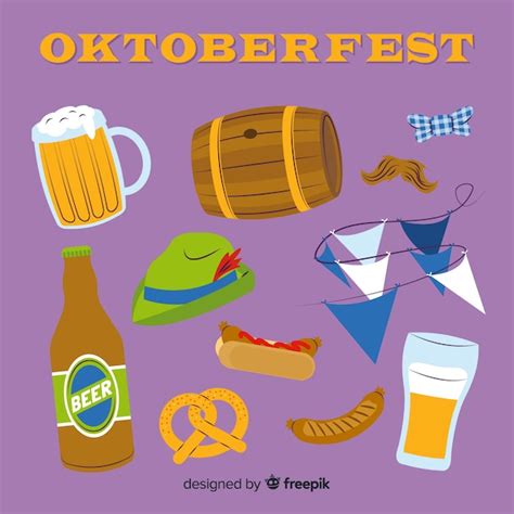 Cole O De Elementos Oktoberfest Design Plano Vetor Gr Tis