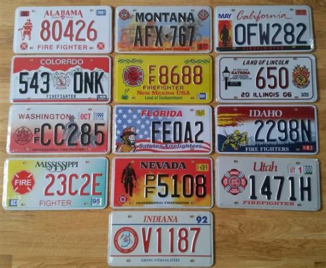 13 USA licence plates number plates registration plates - Catawiki