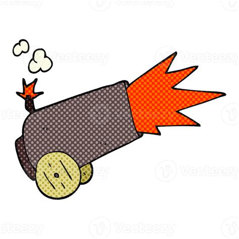 Hand Drawn Cartoon Cannon Firing 45237865 Png