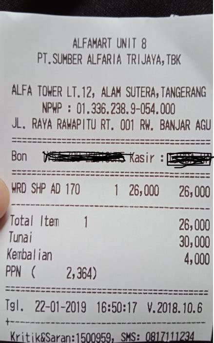 Contoh Struk Belanja 49 Koleksi Gambar