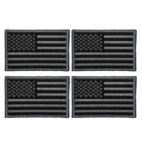 4PCS USA Flag Patch Self-Adhesive American Flag US United States of ...