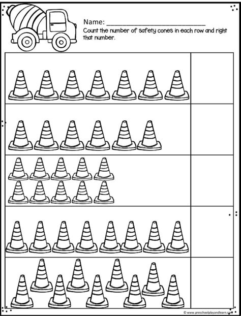 🚧 Free Preschool Construction Theme Printable Worksheets