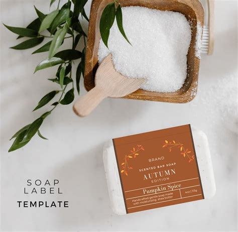 Editable Bar Soap Label Template Canva Autumn Soap Labels Etsy Artofit