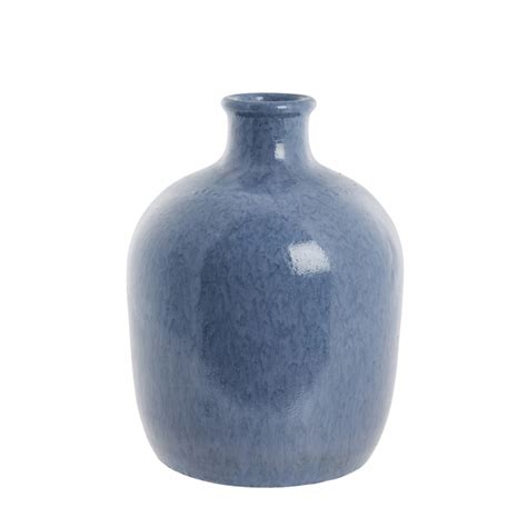 Vaso Blu In Ceramica Smaltata Livingdec