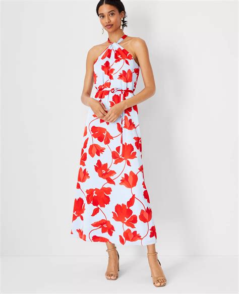 Floral Halter Maxi Dress