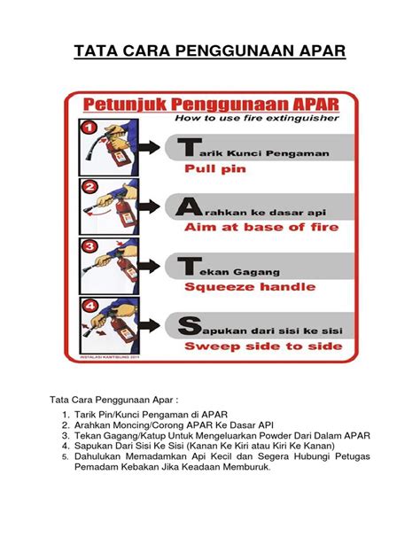 Tata Cara Penggunaan Apar Pdf