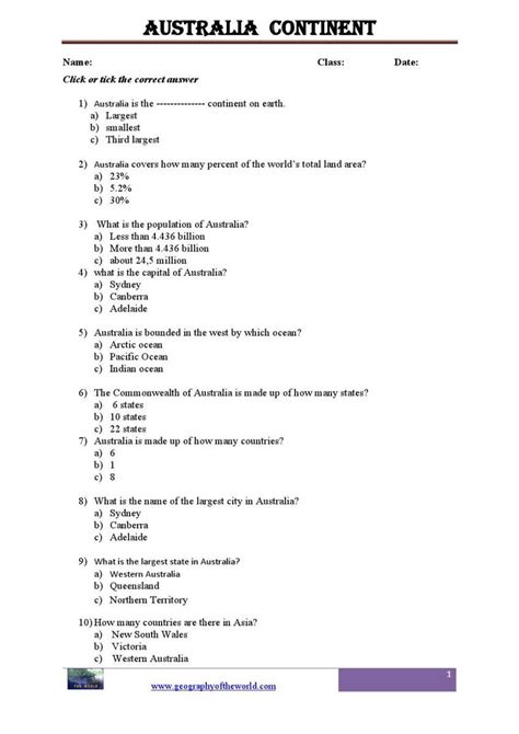 Year 3 English Worksheets Australia