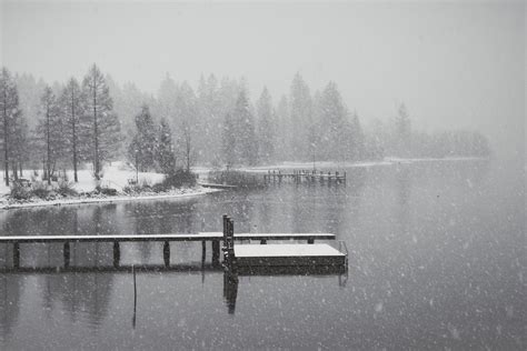 Austria Winter Lake Photography Print Monochrome Nature Print Rustic ...