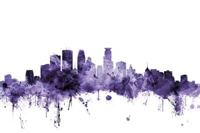 Minneapolis, Minnesota Skyline Canva - Canvas Print | Michael Tompsett