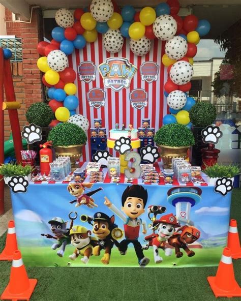 Ideas Para Una Fiesta De Paw Patrol Niño Centros De Mesa Invitaciones