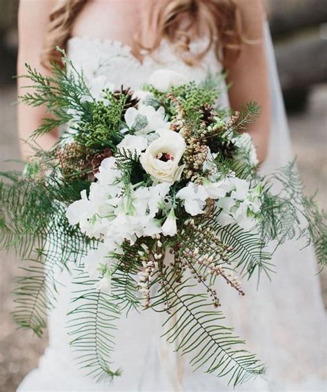 Forest Rustic Winter Wedding Bouquet Emma Loves Weddings