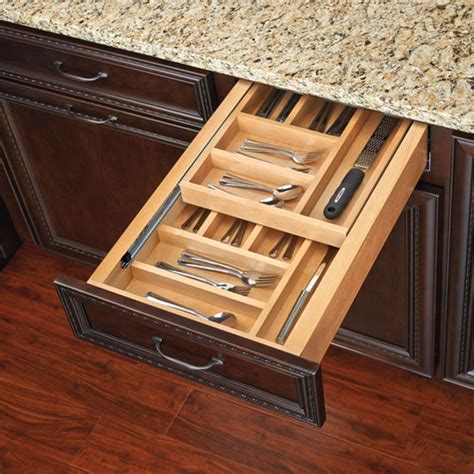 Drawer Organizers - Two Tiered Kitchen Cutlery Drawers by Rev-A-Shelf ...