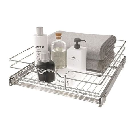 Rev A Shelf In X In Single Kitchen Cabinet Pull Out Wire Basket