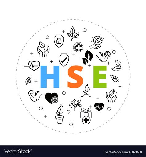 Hse Concept Health Safety Environment Acronym Vector Image