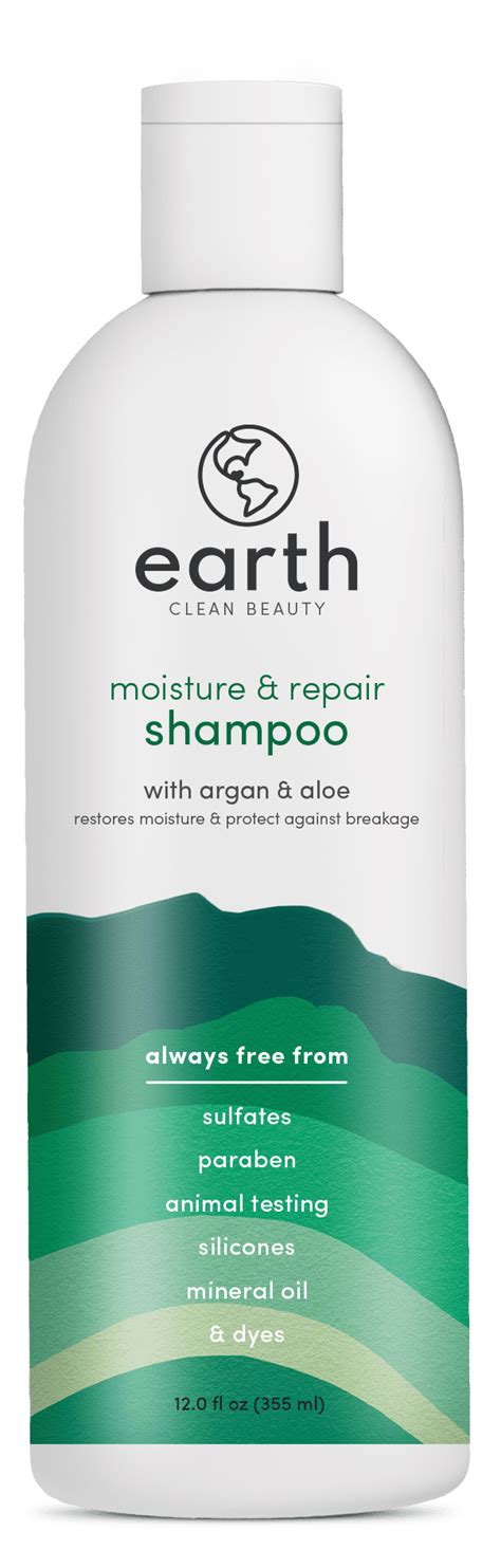 Earth Clean Beauty Moisture And Repair Shampoo With Argan Oil And Aloe 12 Fl Oz