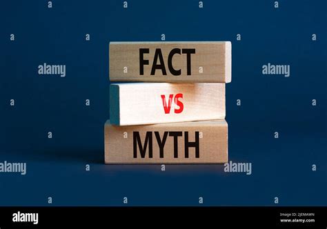 Fact Vs Myth Symbol Concept Words Fact Vs Myth On Wooden Blocks On A