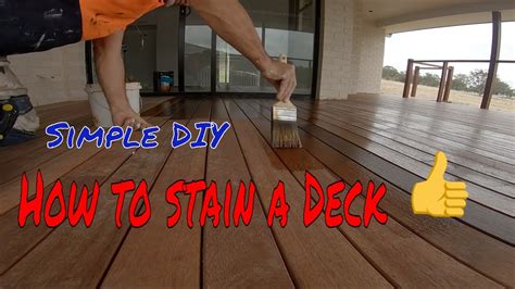 How To Stain A Deck With A Brush Youtube