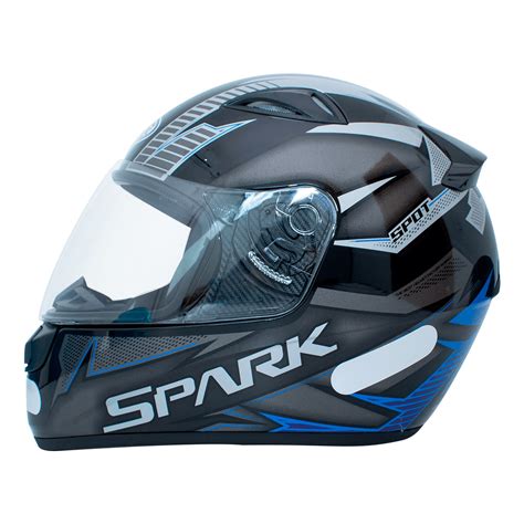 Capacete Ebf Spark Spot Preto Azul