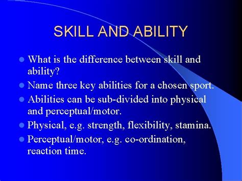 Skill And Ability L What Is The Difference