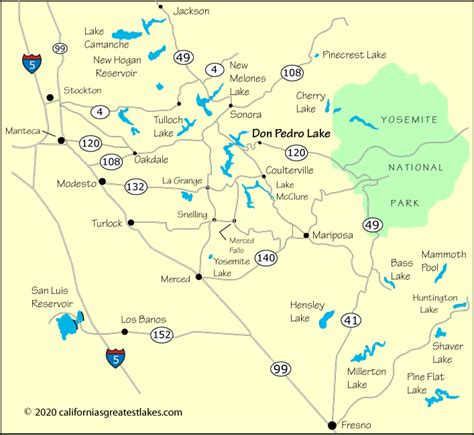 Don Pedro Lake Directions