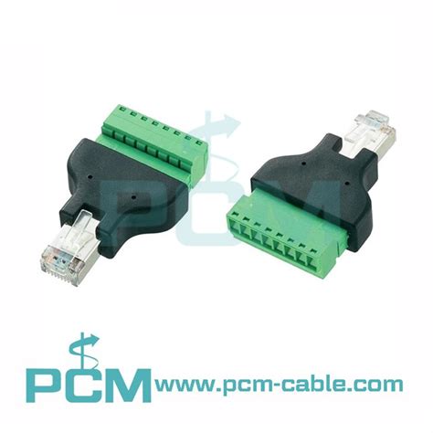 Conector Macho Rj Ethernet Personalizado A Convertidor De Tornillo De