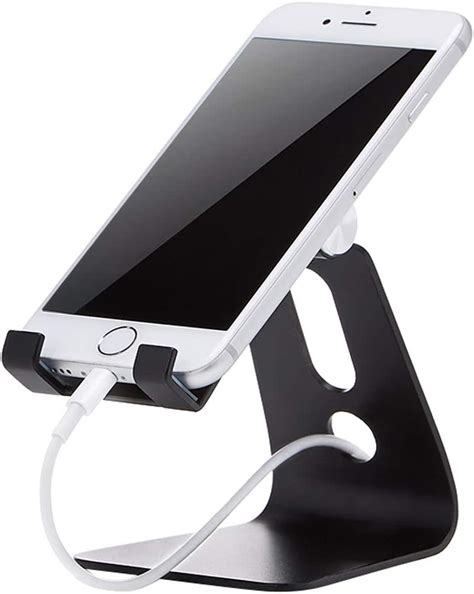 Amazon Basics Adjustable Aluminum Cell Phone Desk Stand for $7 - AMZ-ACPS-BK