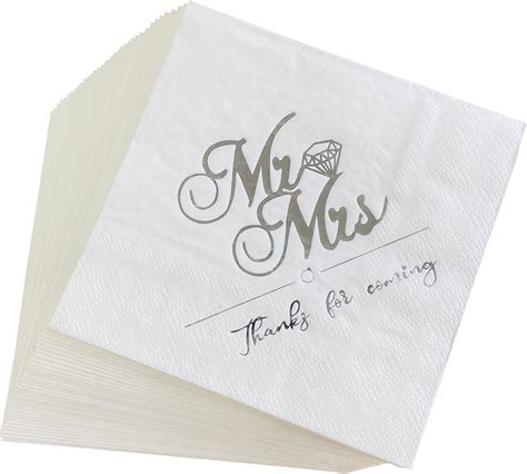 Amazon Mr Mrs Wedding Disposable Dinner Paper Napkins Ply For