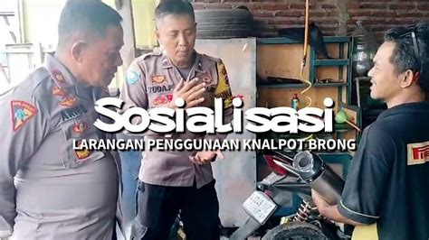 Berantas Knalpot Brong Polres Tegal Kota Sosialisasi Ke Bengkel Motor